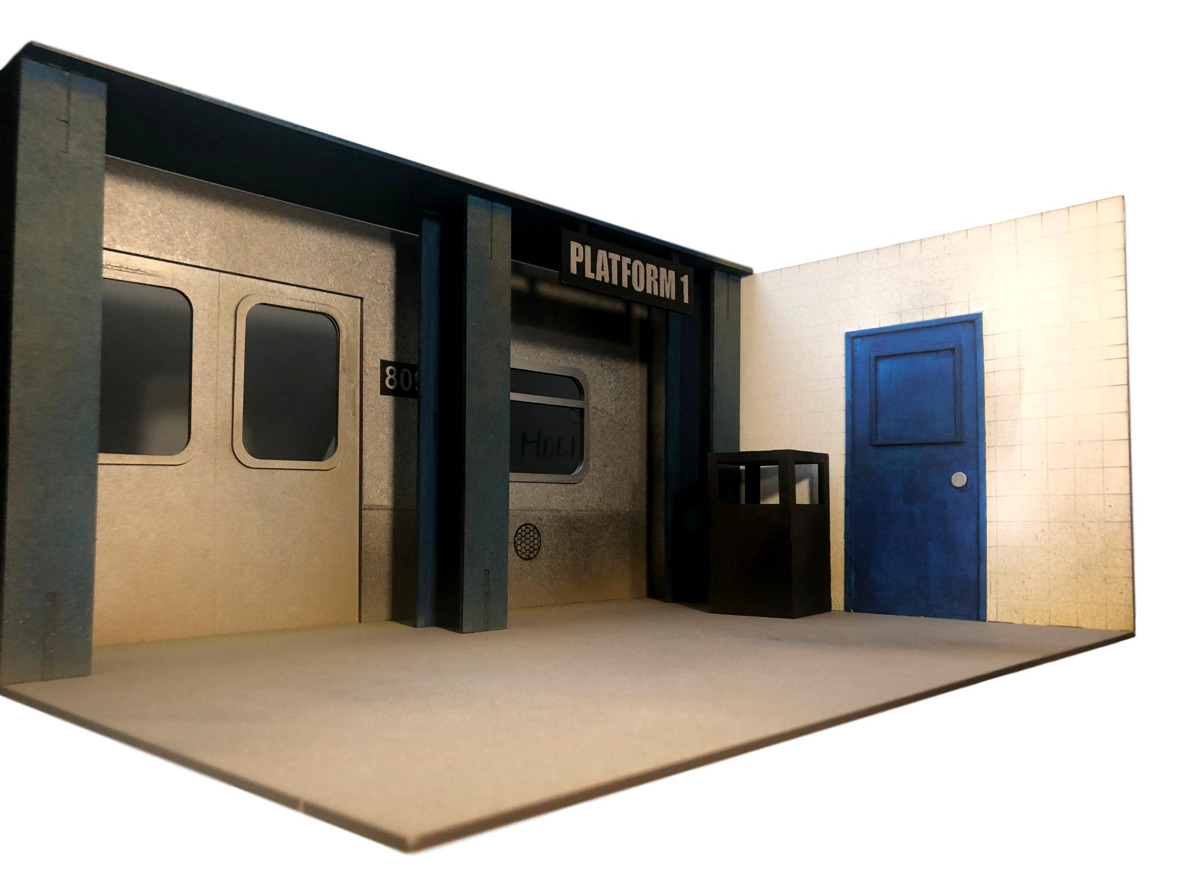 Subway Station 6″/7″ Action Figure Diorama Kit Background Scenery Stand